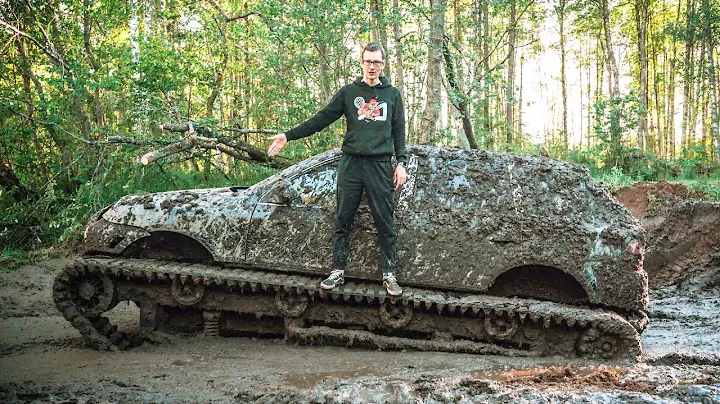 Porsche Cayenne на гусеницах. Едем как хотим и где хотим.