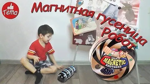 Гусеница Феромагнитная распаковка игрушек Magnetic brothers crawling toy