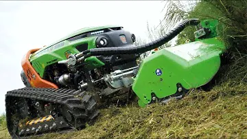 Роботы косилки Green Climber от компании MDB на дистанционном управлении