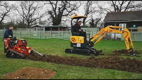 Ditch Witch CX24 trencher VS Mini Digger